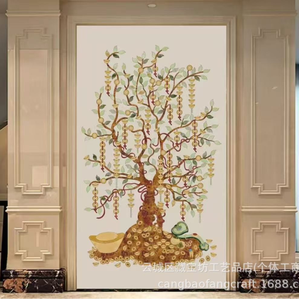 大理石欧式水刀拼花玄关酒店家居电梯间地面墙身拼花可带灯water