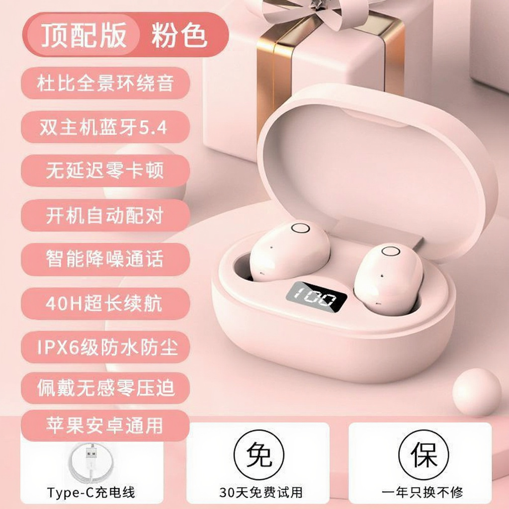 Nuevos auriculares Bluetooth para mujeres J15 auriculares inalámbricos mini lindos chicas de alta calidad de sonido cómodo E6S
