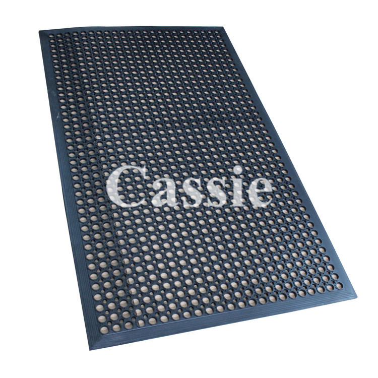 C多孔镂空防滑地胶垫，可定做耐油防水防滑橡胶脚垫