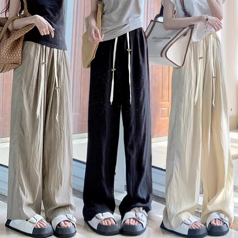 Silk trousers for pregnant for leisure, plus size, sun protection