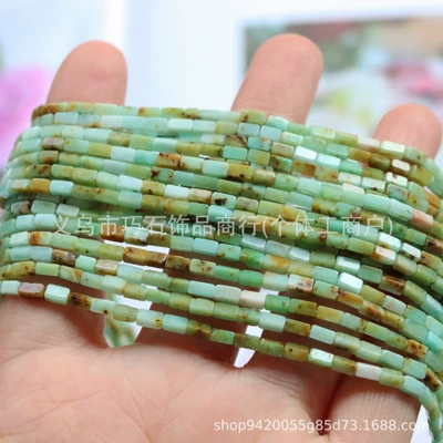 Zərgərlik ara hissələri Square Spacer Beads DIY Jewelry - natural-green-opal-24mm