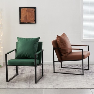 Nordic Single Sofa Chair, Lazy Sofa, Italian Light Luxury Iron Art, Simple Leisure Chair, Small Apartment Living Room Tiger Chair
