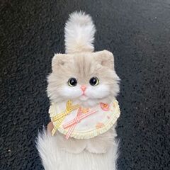 新款兔毛扭扭棒小猫创意手工DIY材料桌面摆件布偶猫送女友礼物