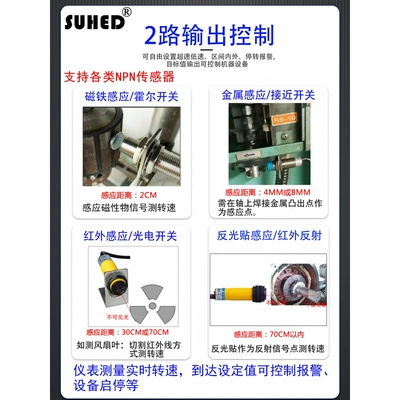 controller, alarm, photoelectric sensor, tachometer