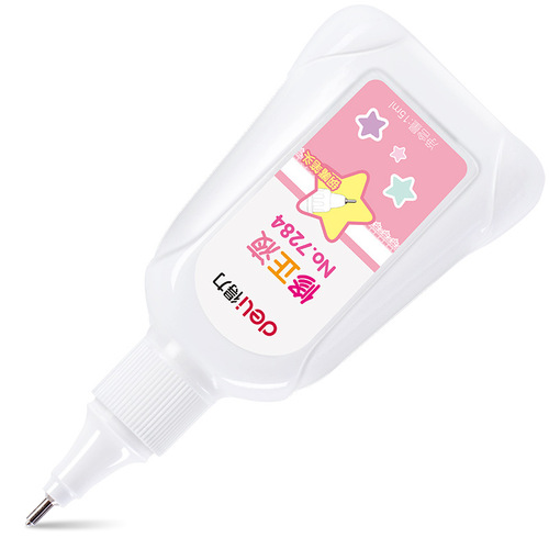 Deli 7284 correction fluid, correction fluid, students' use of traceless word correction fluid, correction artifact, large-capacity erasing spirit