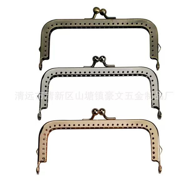 Guangzhou Haowen Product Factory Direct Sales 12.5cm Glossy Pinhole Three-color Optional Handbag Woven Bag diy Accessories