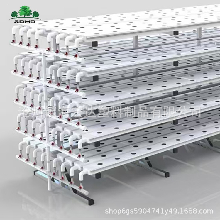 100*50厘米白色带盖可打孔底部带加强筋PVC水培种植管耐用