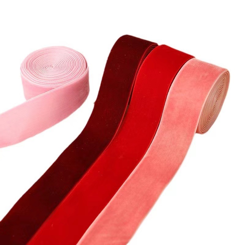 Cinta de terciopelo de 2,5 cm de ancho, cinta de gamuza, zapatos, sombreros, lazo, accesorios de ropa, accesorios de bricolaje, cinta de lana