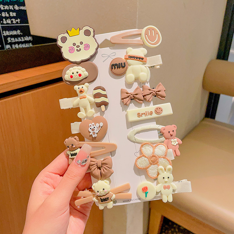 Horquilla de los niños bebé no duele el abrigo del pelo flequillos rotos horquilla tocado niña bebé clip pelo accesorios