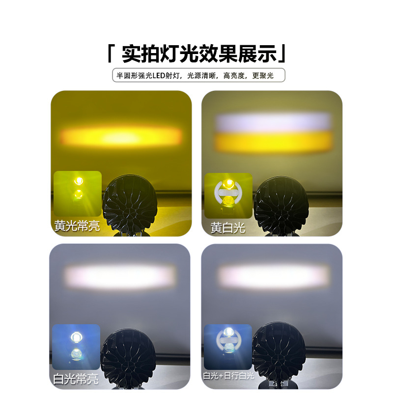 3.5 Inch redondeado faro de trabajo ángel ojo faro de motocicleta auxiliar de automóvil fuera de carretera LED luz delantera superbrillante