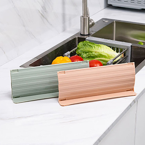 Creative Expandable Pool Barrier Kitchen Sink Bathroom Sink Waterproof Mat No-Hole Splash Proof Water Barrier