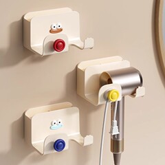 ドーパミンヘアドライヤー収納ラックパンチフリーヘアドライヤーホルダー浴室壁掛け収納ヘアドライヤーラック