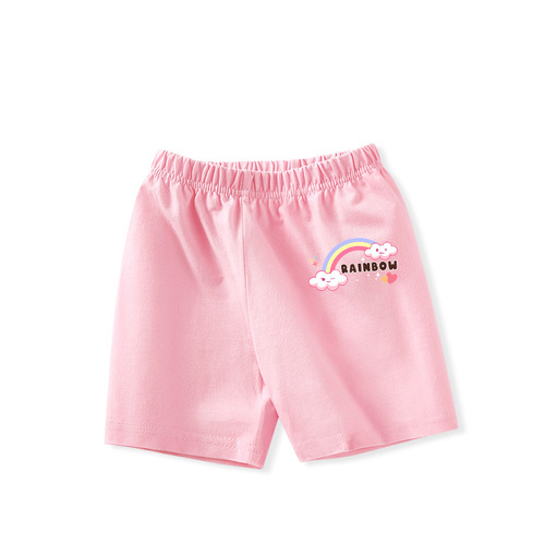 Children's Shorts for Little Kids: 2025 Summer Pure Cotton A-Grade Baby Mid-Thigh Pants with Cartoon Prints GDQ