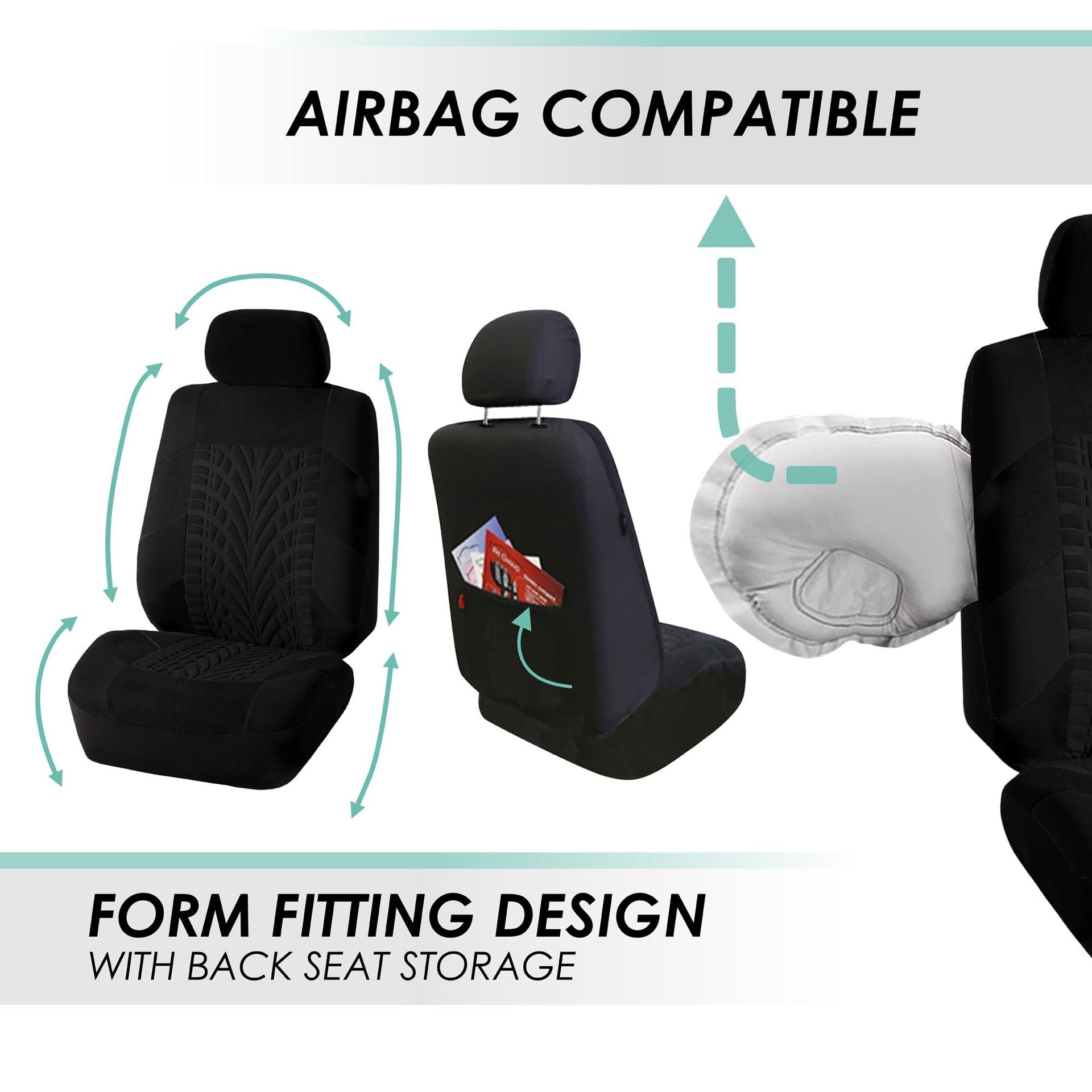 Universal Car Seat Cushion Breathable Tire Pattern