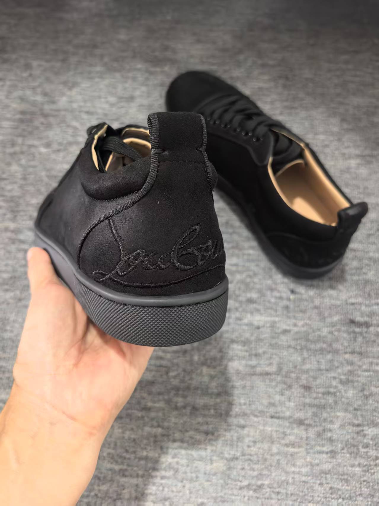 Black electric embroidery