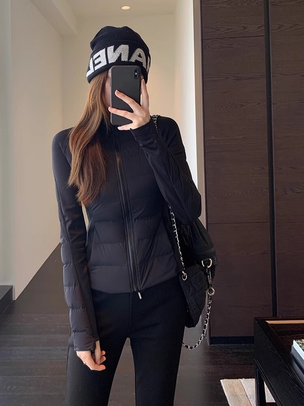 冬季新款户外运动90白鸭绒轻薄羽绒服女短款修身瑜伽收腰显瘦外套|undefined