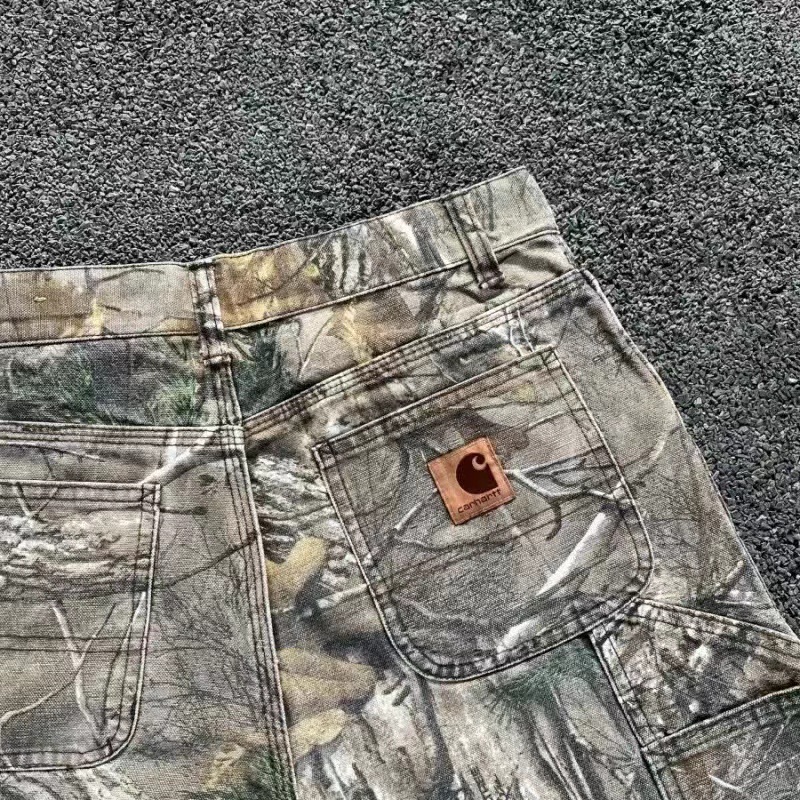 Streetwear Style Men's Holiday Party Selfie Streetwear Tree Cattle Camouflage Full Length Jeans