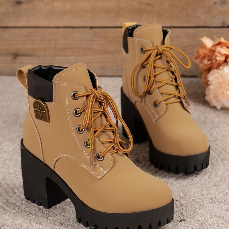 New Short Boots Spring and Autumn Wearing Naked Head Women's Single Boots Thick High Heel Pointed plus size Martin Women's Boots plus size Women's Shoes New Short Boots Spring and Autumn Wearing Naked Head Women's Single Boots Thick High Heel Pointed plus size Martin Women's Boots plus size Women's Shoes