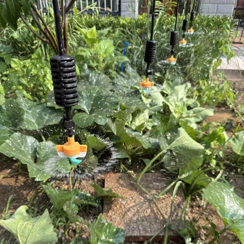 Juego de micro aspersión colgante, marco de 360 grados de invernadero, micro aspersión giratoria, fresa, aspersión al revés, enfriamiento y humidificación de plántulas