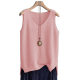 40.00 kg-100.00 kg Loose plus size Camisole Women's Summer Knitted Ice Silk T-Shirt Base Shirt Sleeveless Inner Top