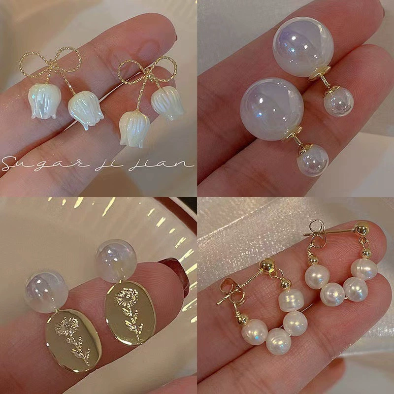 Серьги из жемчуга, серебряная игла, аксессуар, образец серебра 925, стиль высокого качества, образец серебра 925, оптовая цена
