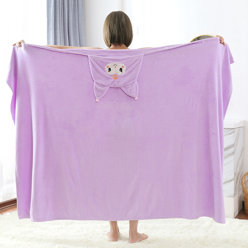 Toalla de baño para niños de dibujos animados capa para adultos con capucha para hombres y mujeres, los niños grandes pueden usar una bata de baño de secado rápido que absorbe agua, baño con capucha