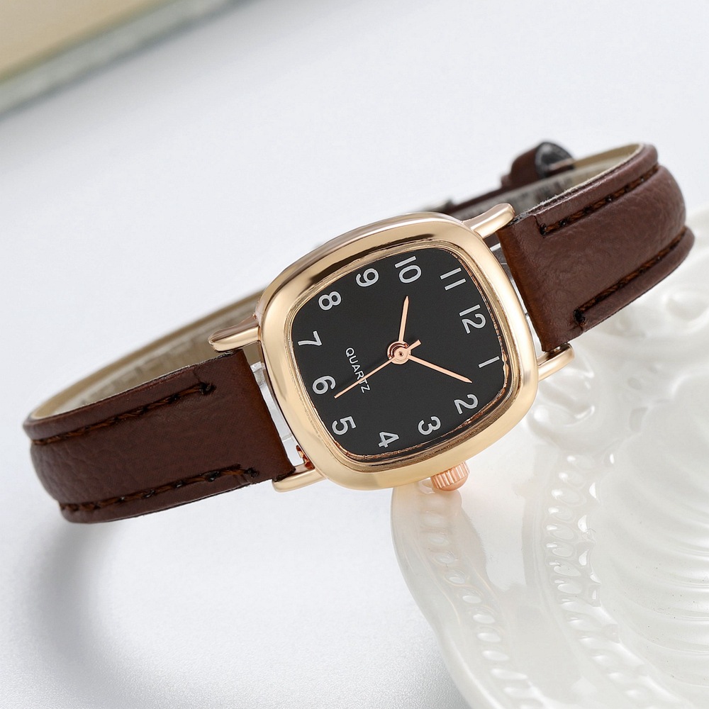 Pinduoduo alloy belt quartz square small dial fashionable women's minimalist digital time watch_voghion.com