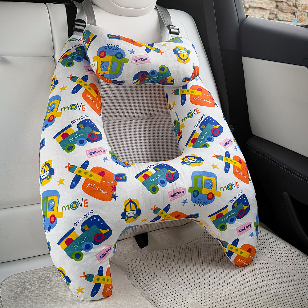 Almohada Infantil para Auto de Algodón Removible y Lavable para Asiento Trasero