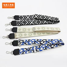 可订涤纶热转印手机挂绳双面印刷花纹斜跨绳可背带挂绳复古手机链