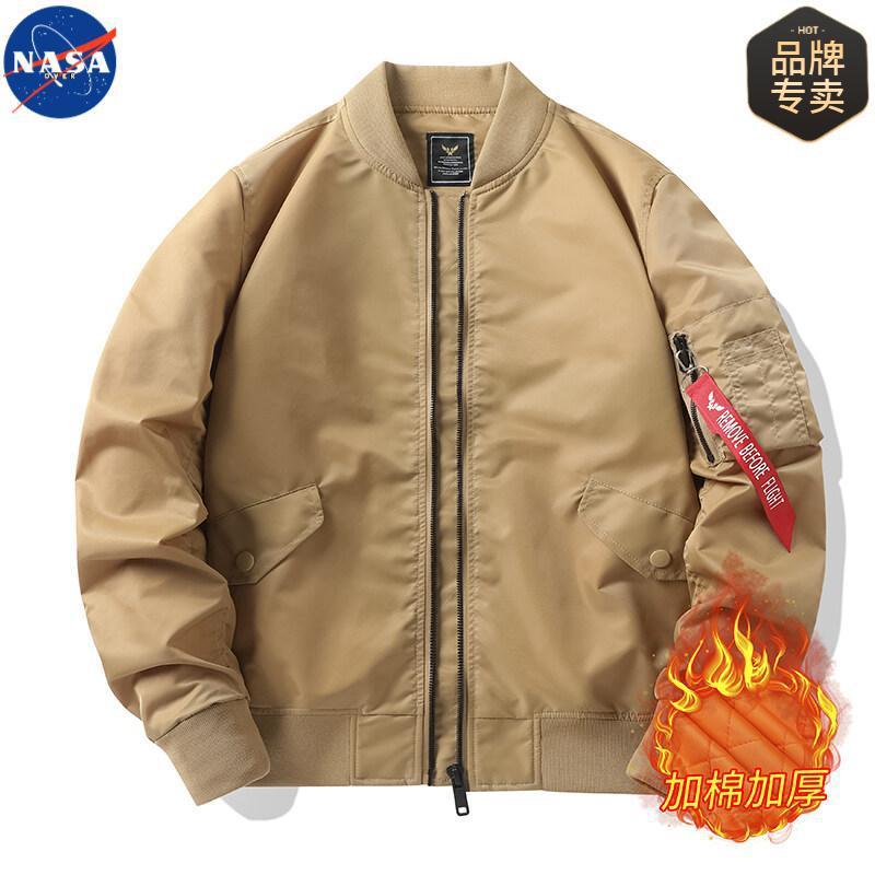 NASAブランド連名2025年春秋アメリカンパイロットジャケット男性カップル迷彩野球服コート|undefined