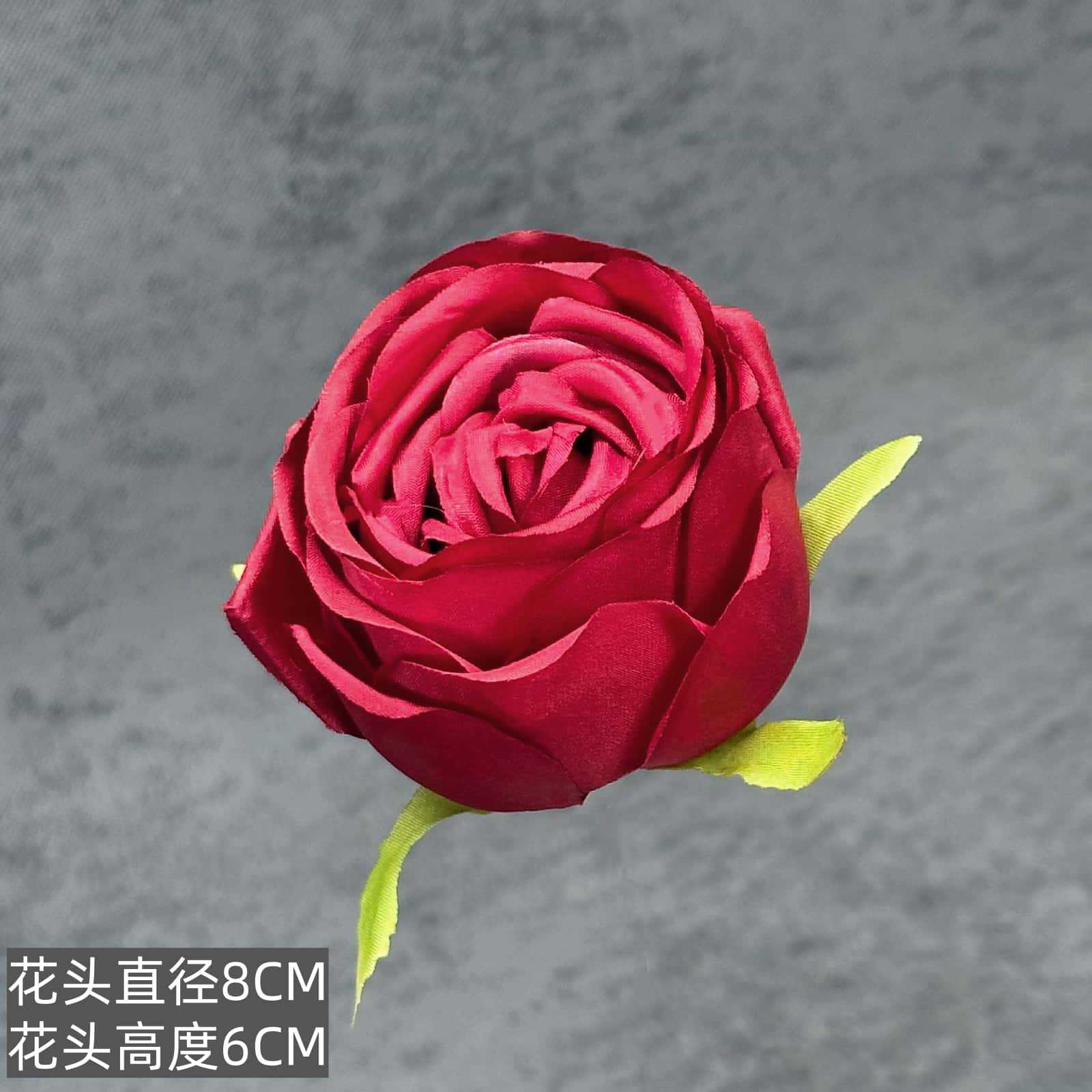 Franela artificial flor Rosa cabeza ramillete rojo boda flor pared tiro apoyos flor artificial arco flor artificial al por mayor