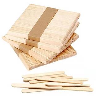 50 pcs/plate ice cream stick popsicle stick DIY model wooden stick handmade material popsicle Wood original color