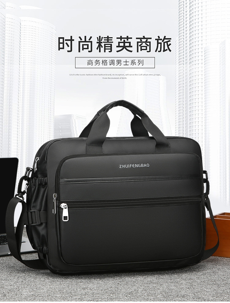 The new 2024 minimalist and sophisticated briefcase men's large-capacity casual sports single-shoulder bag is water-resistant for cross-border use undefined