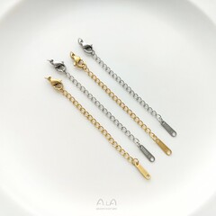 保色チタン鋼延長チェーン金色白金色ロブスターチェーン手作りブレスレットネックレス延長チェーンアクセサリー部品
