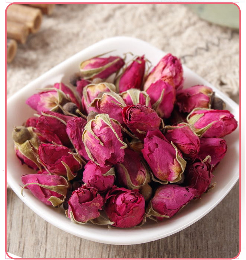 Rose Bud Tea Mei Gui Hua 玫瑰花 Loose Herbal Tea 36g Cold Brew Wellness Gift Box Style Pack in use