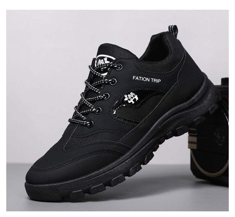 ShoeGlobe Construction Site Outdoor Middle-Aged And Elderly Sports Shoes Mountaineering Men's Wear-Resistant Waterproof Anti-Slip_voghion.com