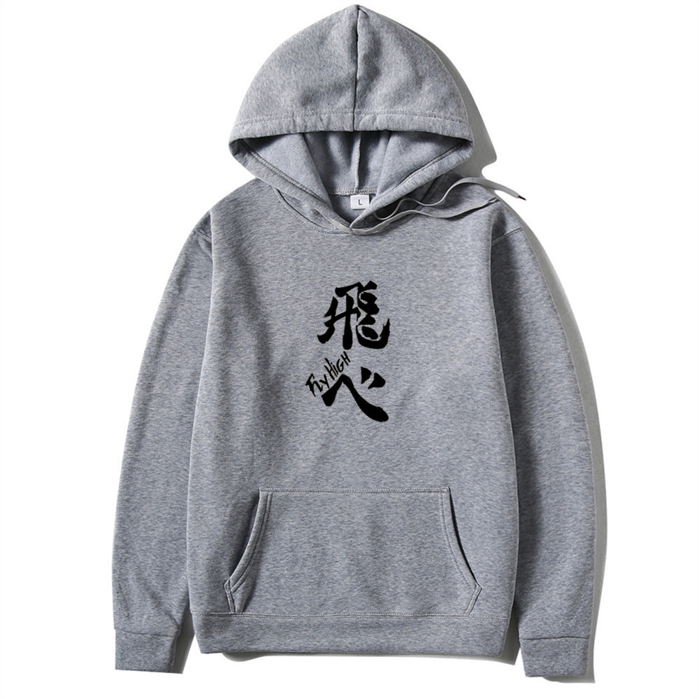 Haikyuu Karasuno Fly High Hoodie Men Anime Hooded Bo kut_voghion.com