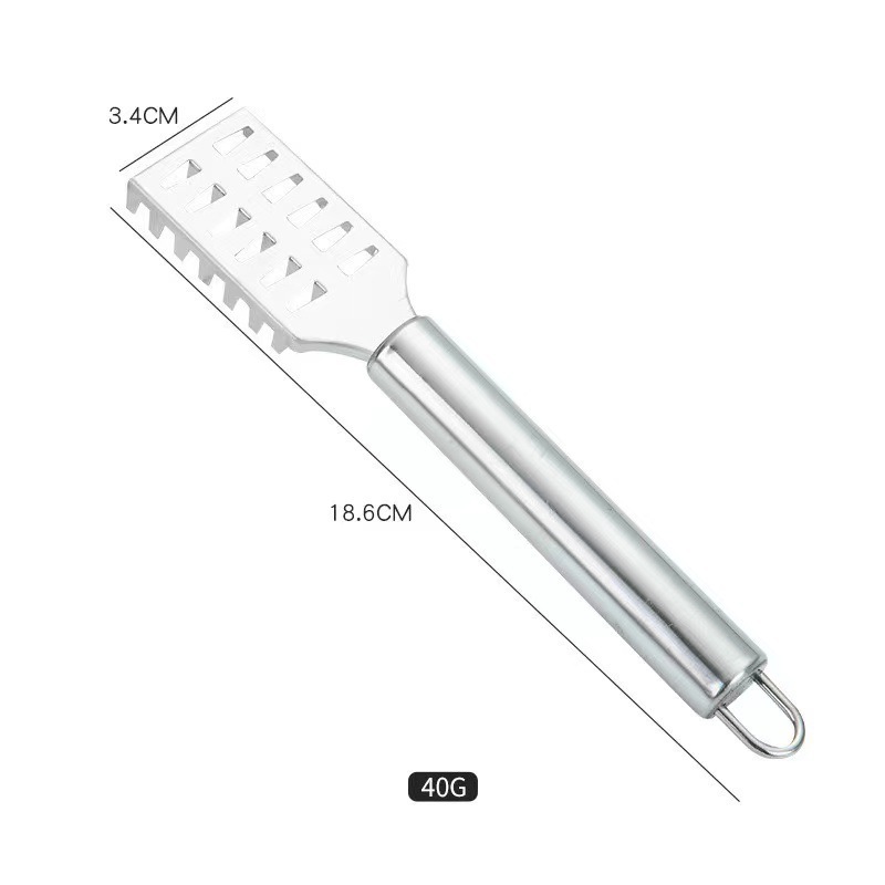 ステンレス製角頭魚鱗取り器、キッチン用魚鱗取り、家庭用手動魚処理ツール、鱗を簡単に削る|undefined