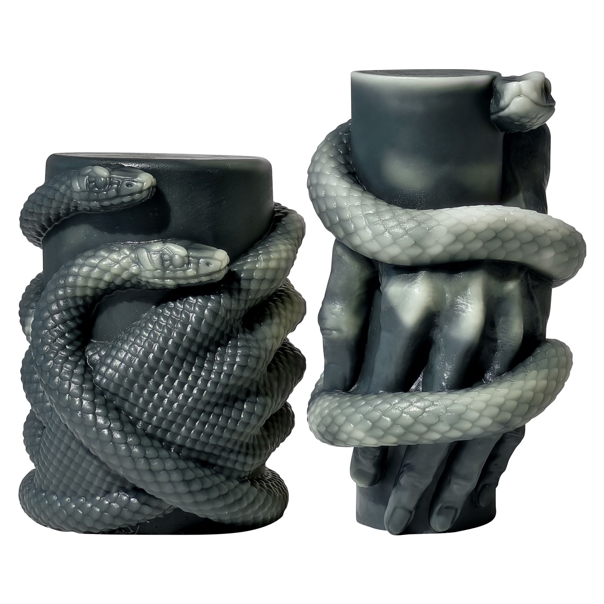 Jiahuimei Halloween Serpiente Enrollado a mano Vela de aromaterapia Molde de silicona Diy Decoración de decoración de yeso de Pascua