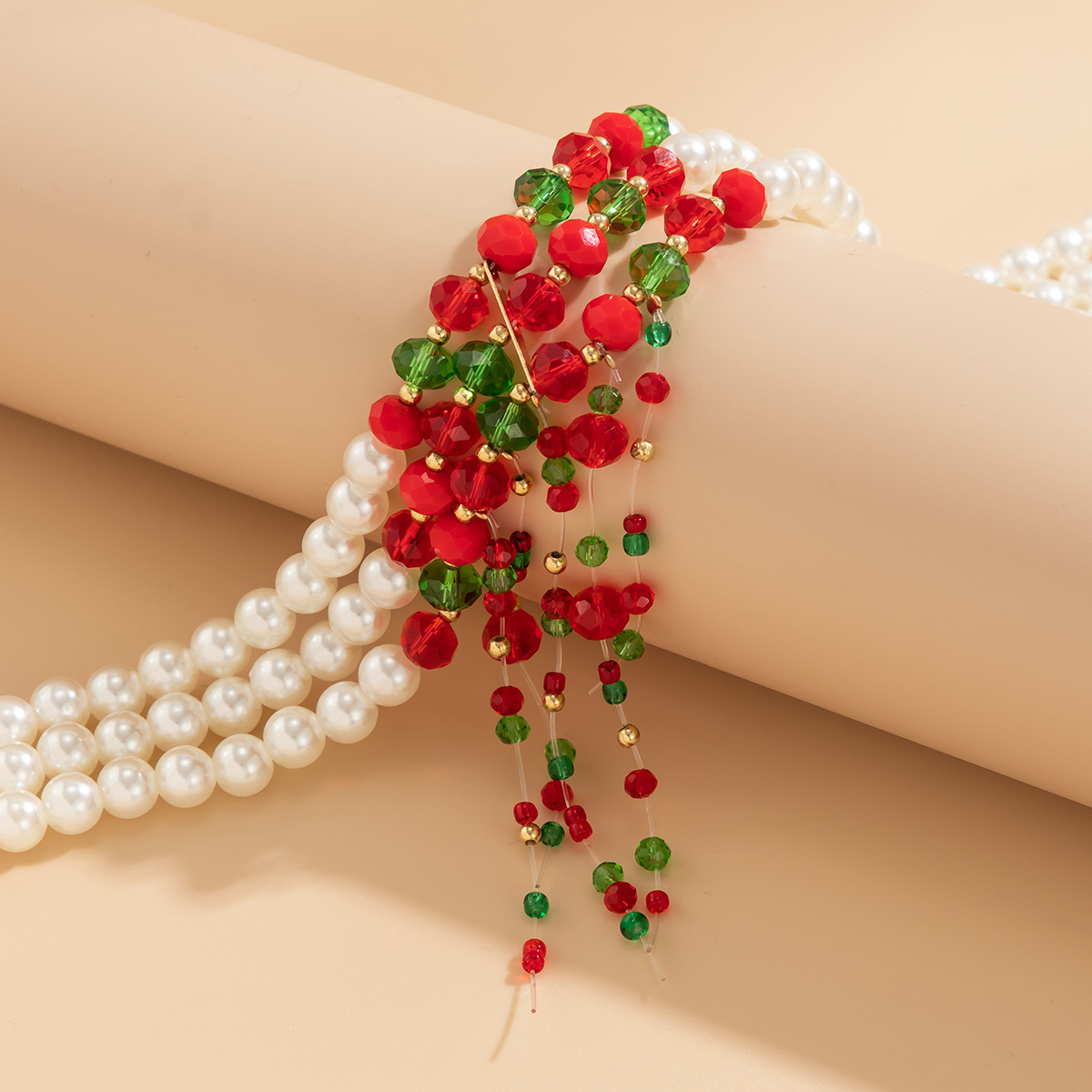 Collana con colletto con frange, dolce e fresco, stile gotico, con goccia di sangue, personalità di Halloween, girocollo con perline_voghion.com