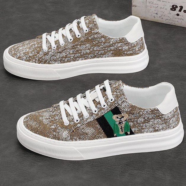 패션 사계절 높은 트렌드 꽃무늬 캔버스 남성 보드 신발 편안하고 다재다능한 남성 캐주얼 신발