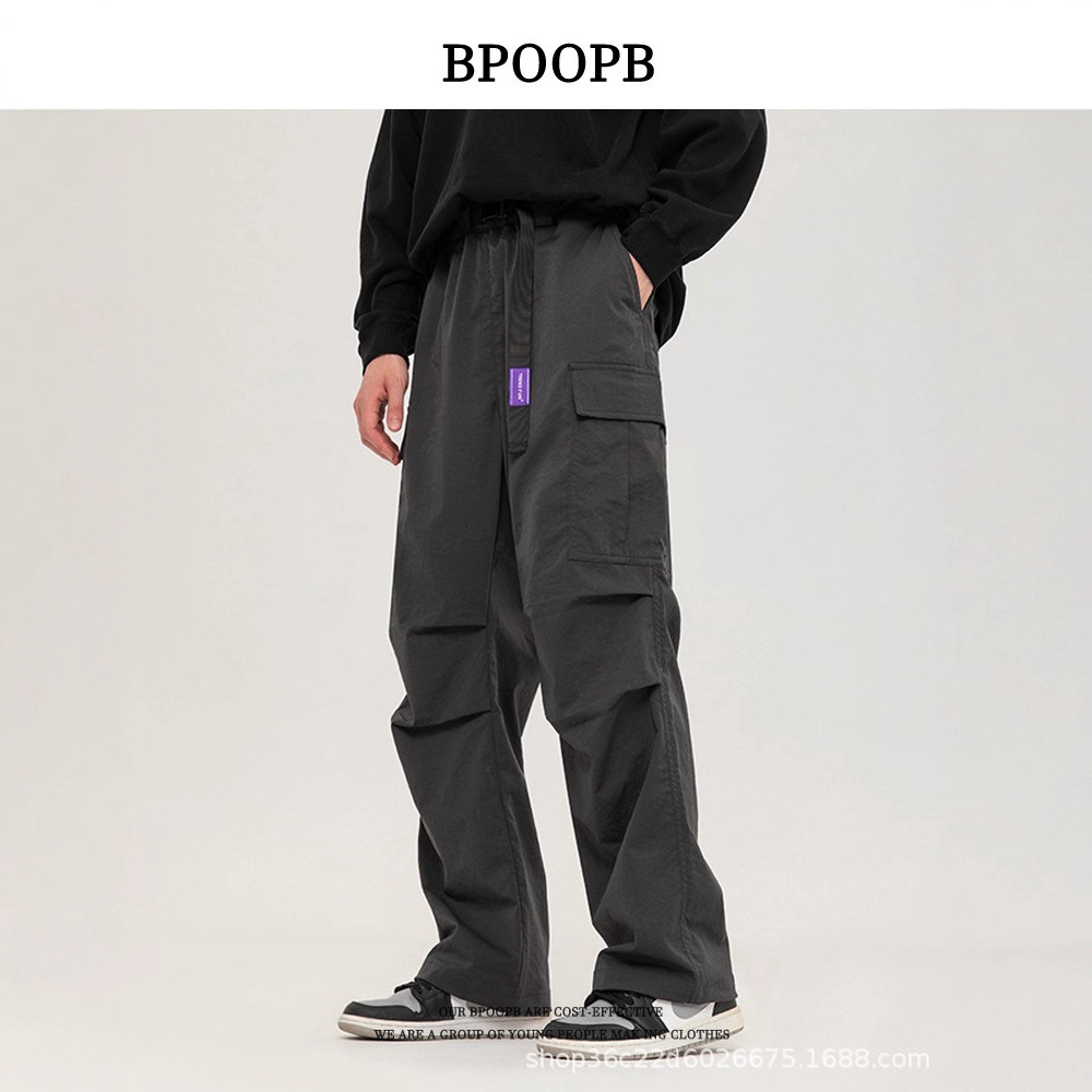 American-Style Workwear Paratrooper Pants for Men, Spring, Autumn, Summer High-End High-Street Multi-Pocket Straight Hiking Assault Pants for Women