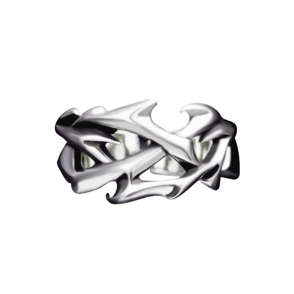Thorn Men's Trendy Versatile Personality Thorn Flower Ring