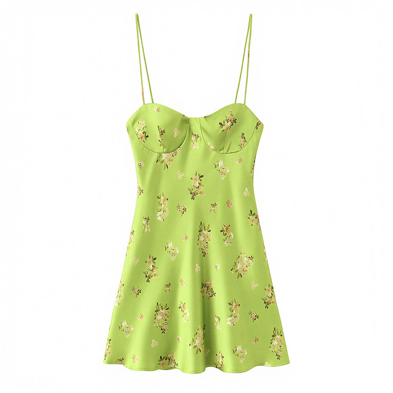 Taop&Za Women's Clothing 2026 Summer New Fashion Floral Print Textured Mini Dress 2644419