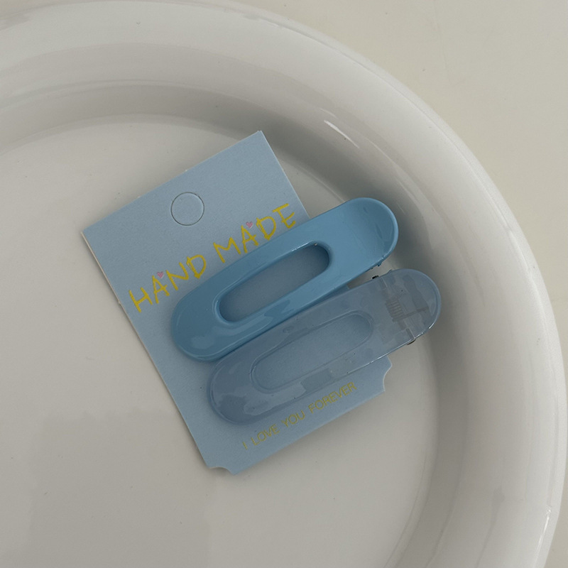 Fermaglio ovale in plastica color crema per capelli set 2_voghion.com