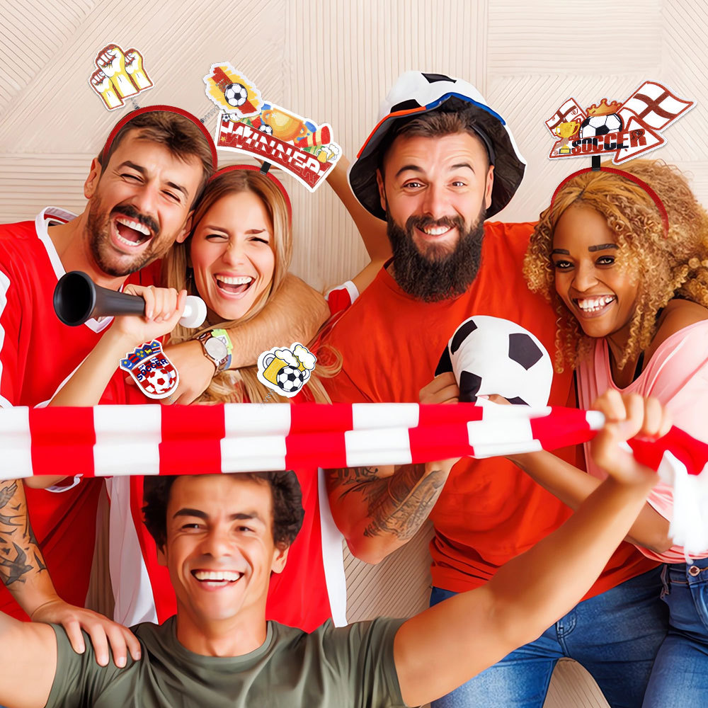 2026 Estados Unidos, Canadá, México, Copa del Mundo, fanáticos, bandos de pelo, clubes de fútbol, fiestas, props, porristas, bandos image 3