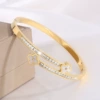 【145】Golden four-leaf flower diamond