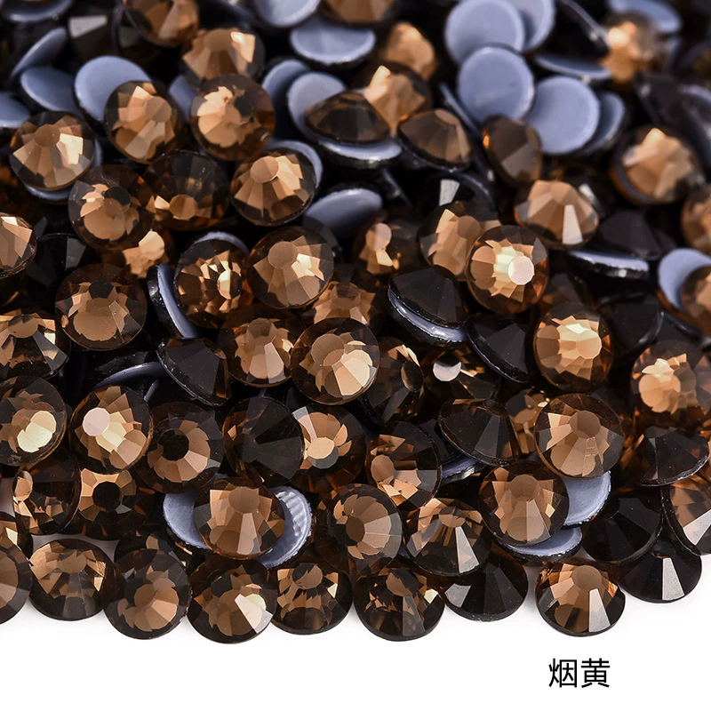 Hot‑fix rhinestones SS3–SS30, glass crystal round flat‑back, 1440 pcs per pack (hot‑melt)