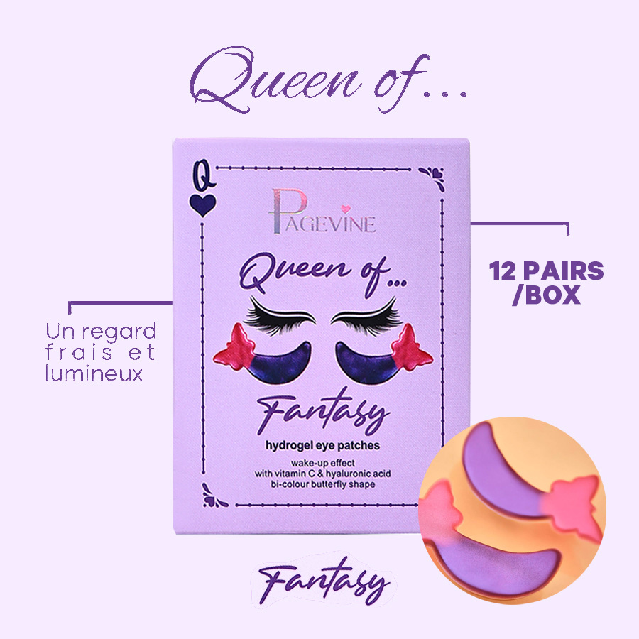 Producto de venta caliente transfronterizo PAGE VINE, mascarilla hidratante y humectante para ojos, reafirmante y reductora de líneas de expresión, parche de mascarilla de cristal de colágeno para ojos