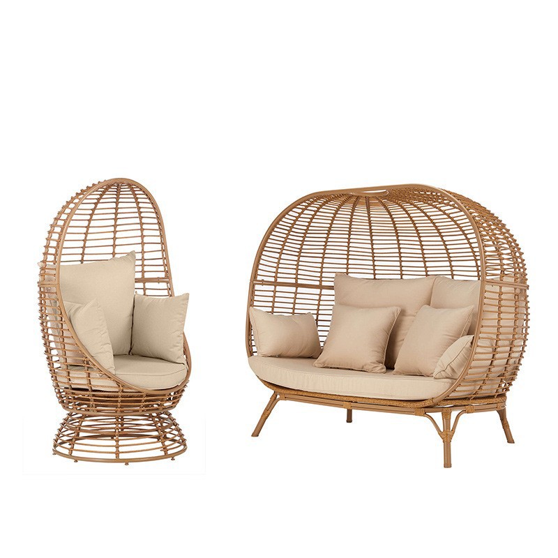 Conjunto de mesa y sillas nórdicas para exteriores, sillón reclinable individual de ocio, sofá para balcón, columpio de jardín para patio, silla de descanso.
